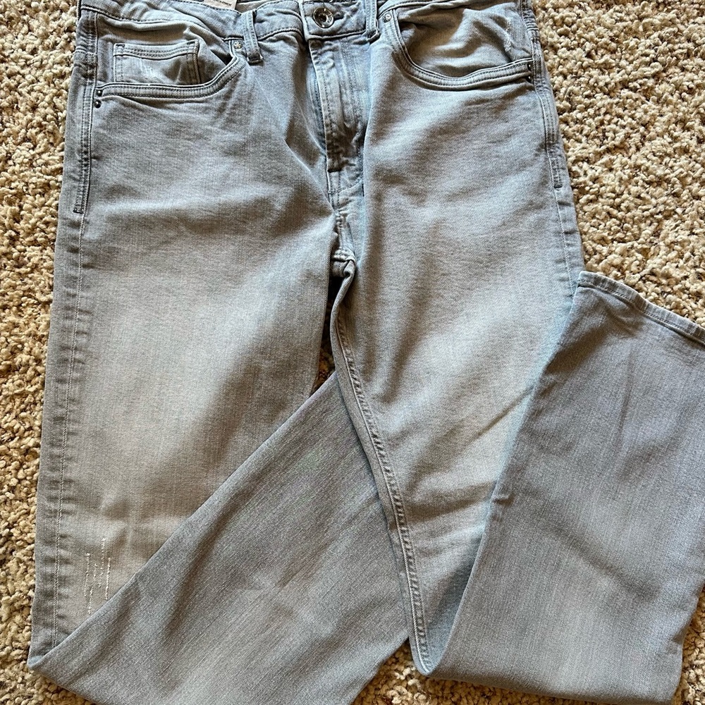 Buffalo David Bitton Denim Gray Straight-Leg Jeans